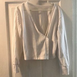 Oversized white slouchy sweater